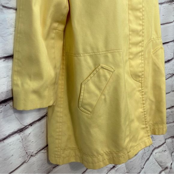 Vintage Yellow London Fog Maincoats SZ 10 Reg Button Close 2 Pocket Collar Lined - Picture 7 of 15